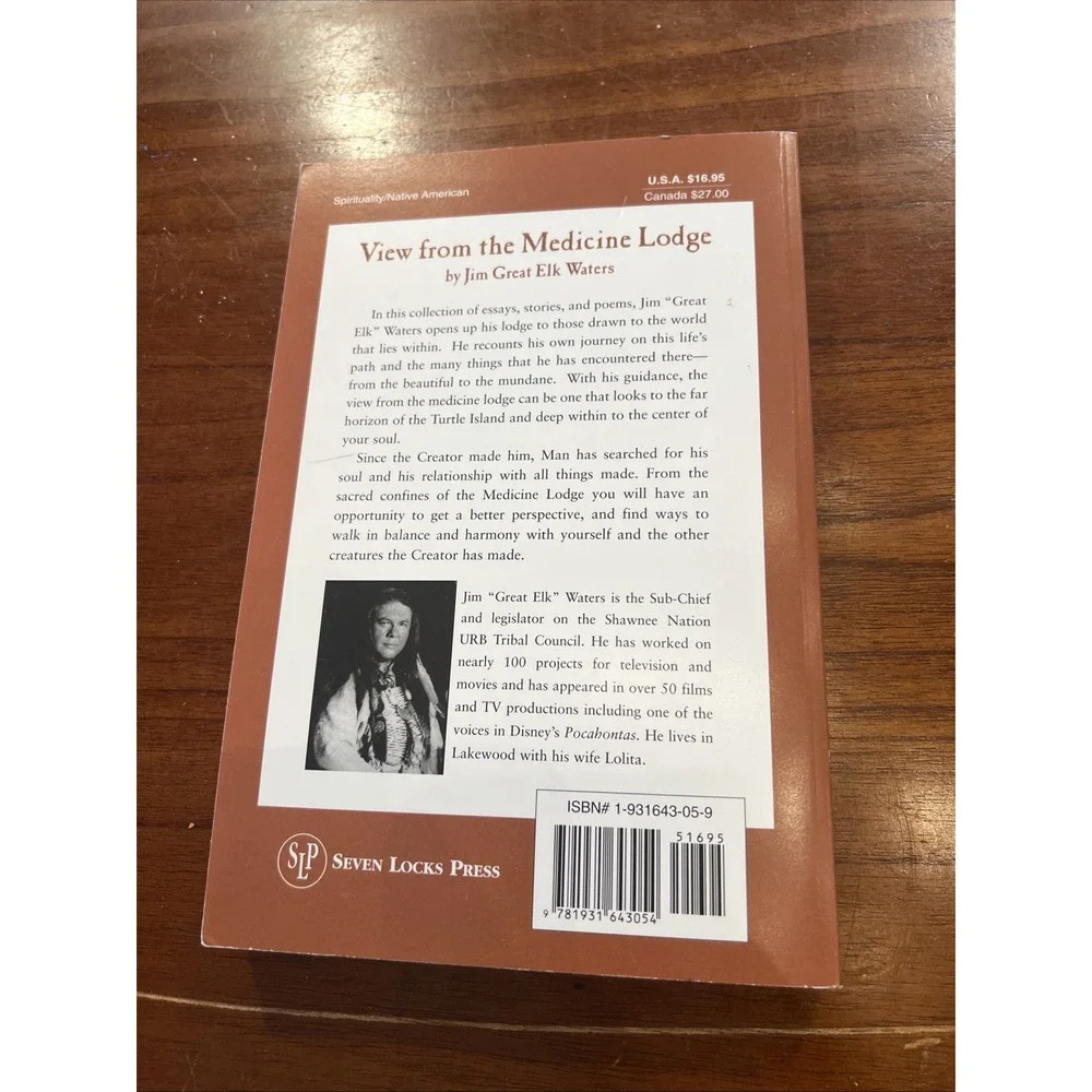 Autographed Copy VIEW FROM THE MEDICINE Lodge By Jim Great Elk Waters‎